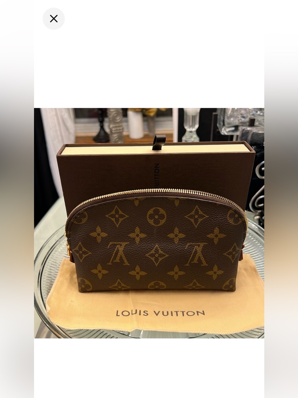 Authentic LOUIS VUITTON Monogram Pochette Cosmetic PM M47515 pouch  #260-007-...